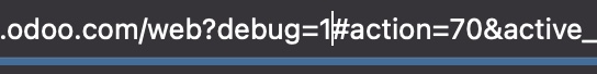 Odoo Debug Mode URL